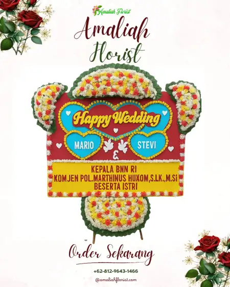 Papan Bunga Pernikahan Sudirejo Ii